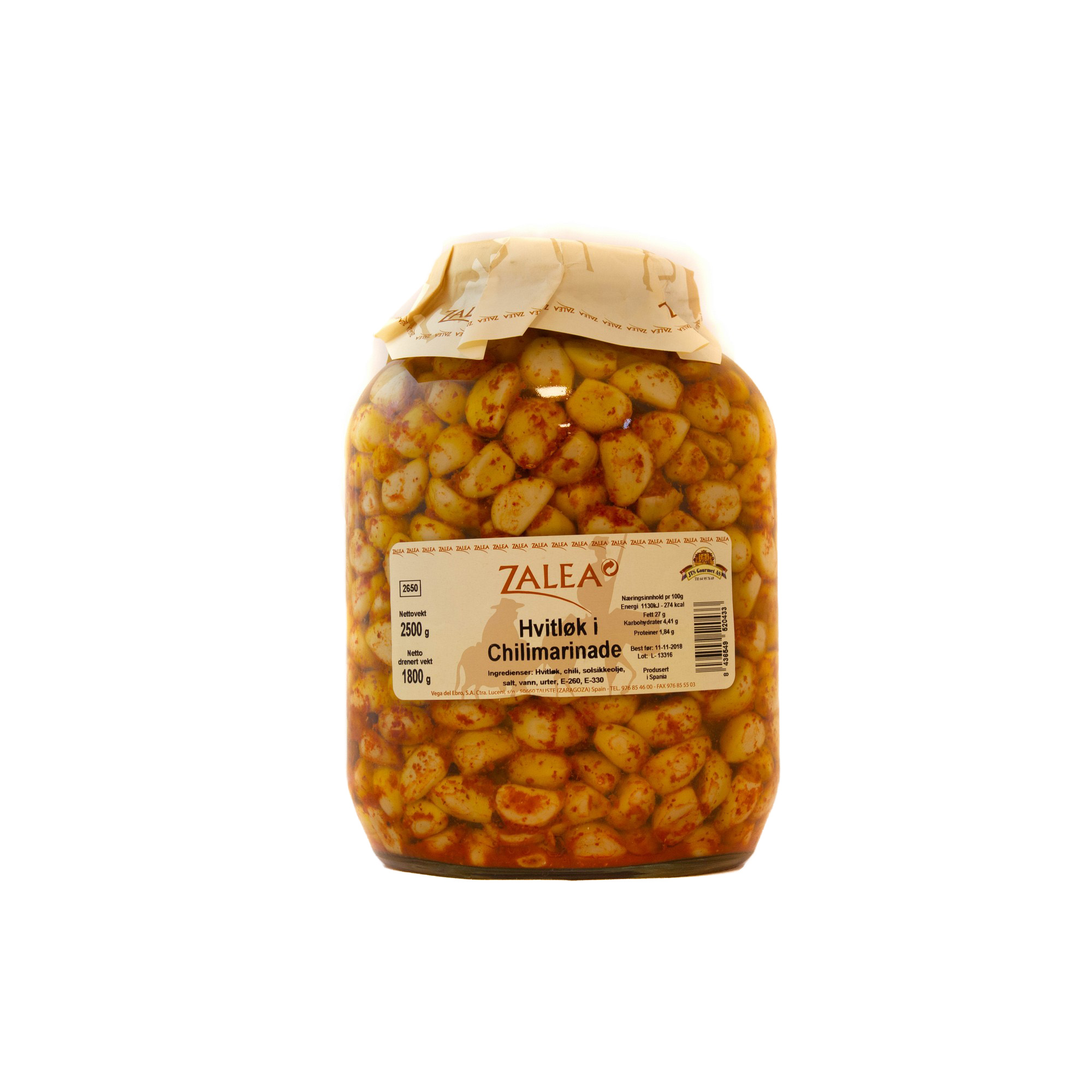 Hvitløk i chilimarinade  2,5kg