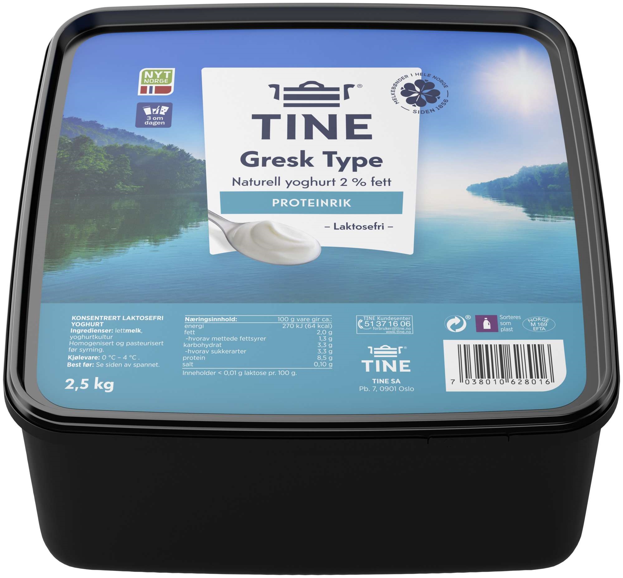 Gresk type yoghurt naturell   2,5kg