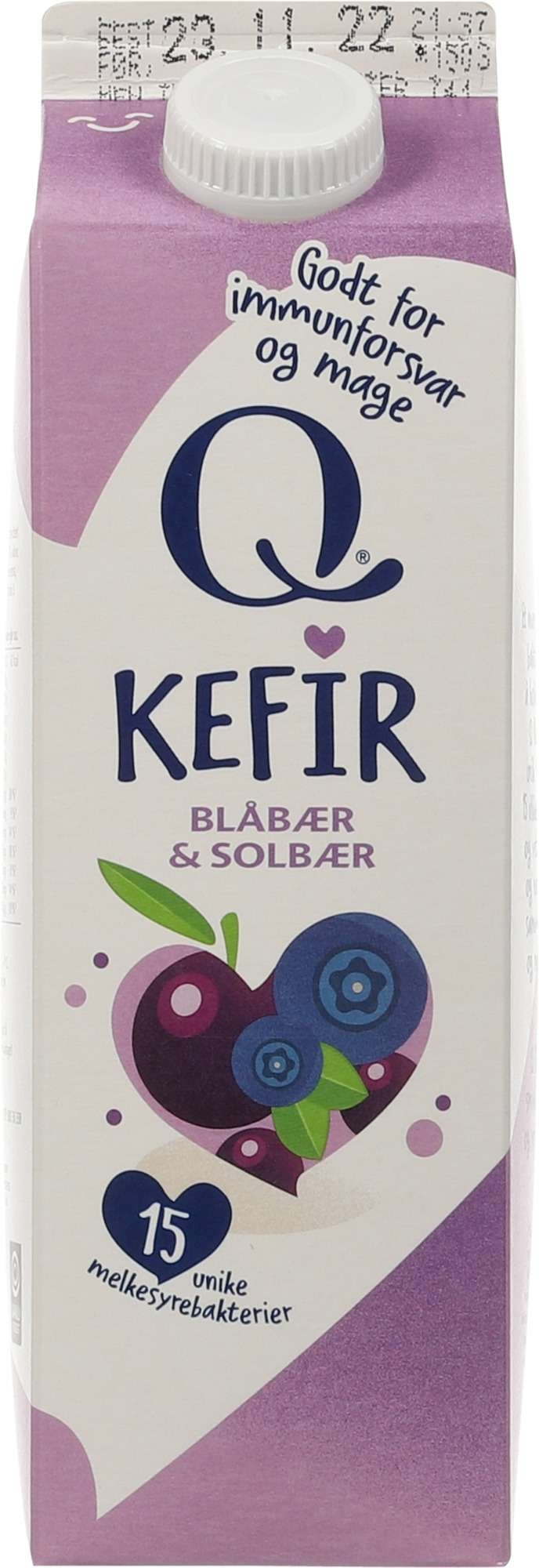 Kefir blåbær & solbær   1l