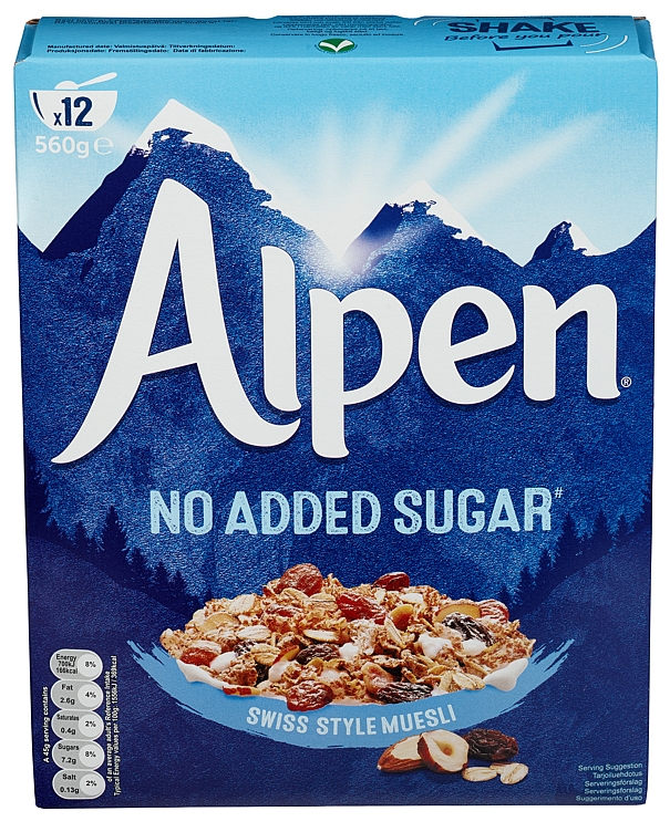 Alpen musli uten sukker   560g