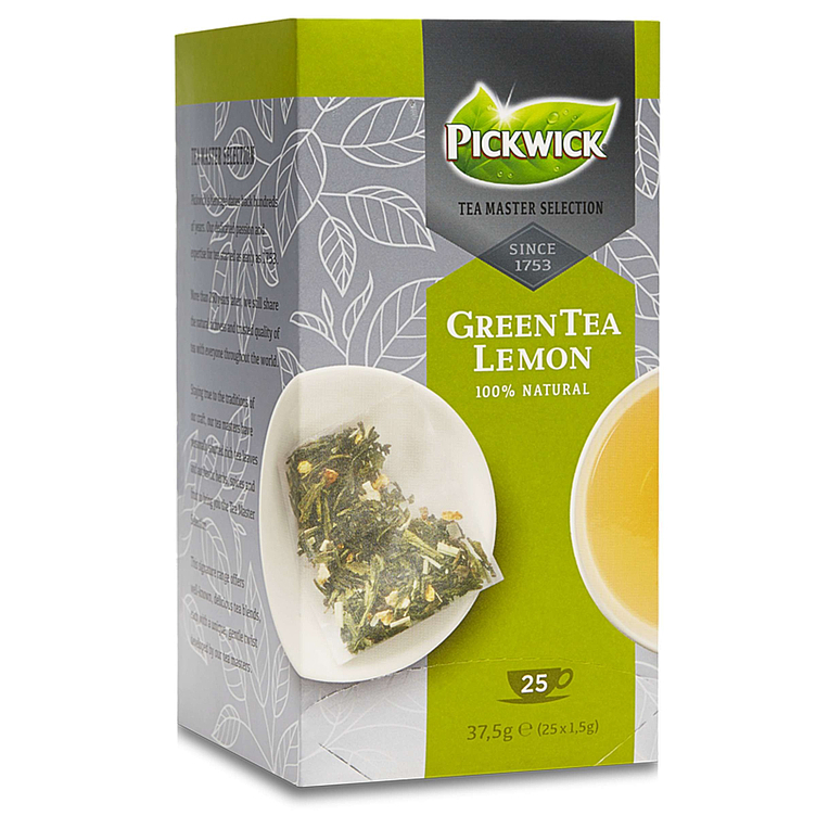 Te pickwick tms green tea lemon   25stk
