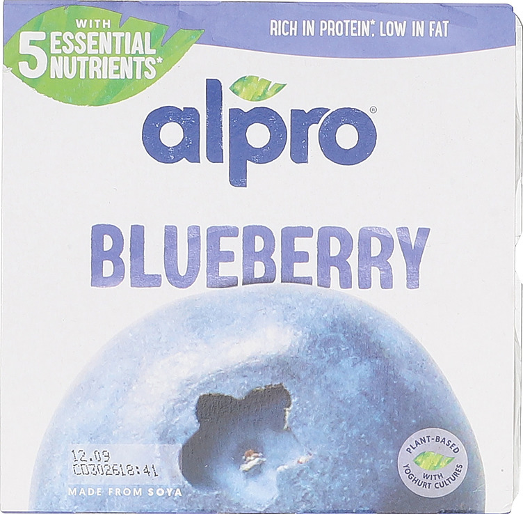Soyayoghurt blåbær   4x125g