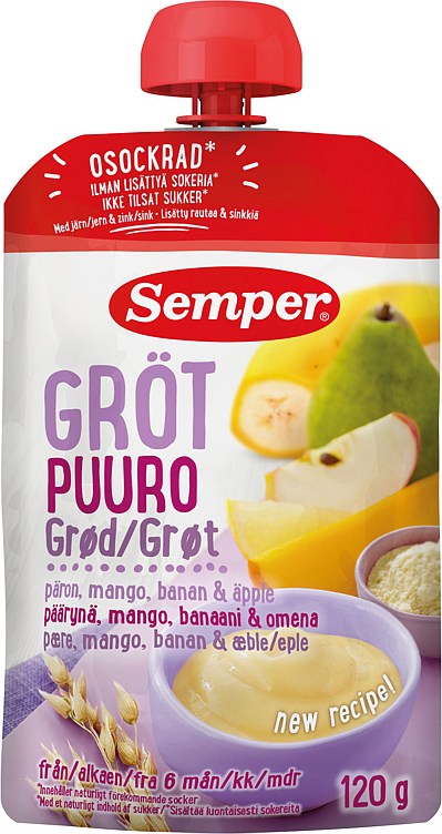 Grøt rte frukt 6mnd  120g