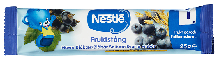 Junior fruktstang havre solbær blåbær  25g