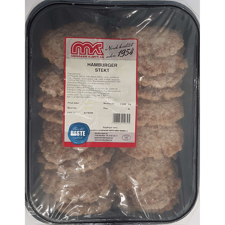 Hamburger stekt    2,5kg