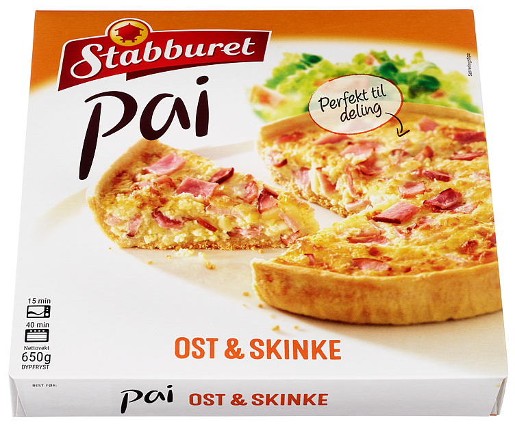 Pai ost & skinke stor 650g