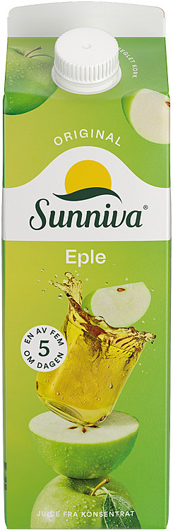 Sunniva original eple kartong med skrukork    0,5l