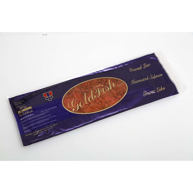Gravet laks, skivet, frossen  10xca1kg  kg
