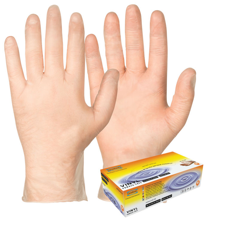 Enganghansker vinyl klar xl   100stk