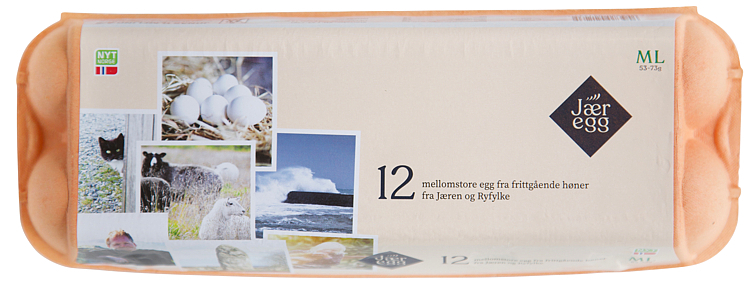 Egg m/l12f frittgående     12stk