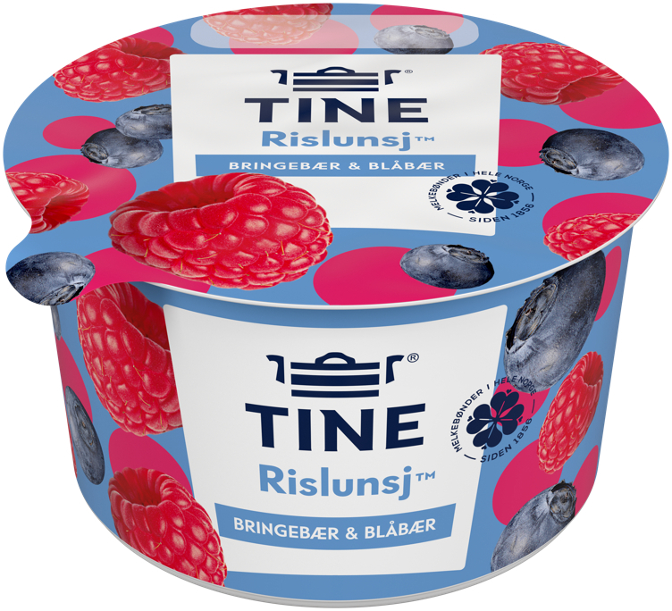 Rislunsj bringebær/blåbær     150g