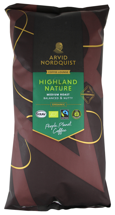 Kaffe highland nature filterm økol.&fairtrade   1kg