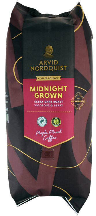 Kaffe midnight grown hele bønner   1kg