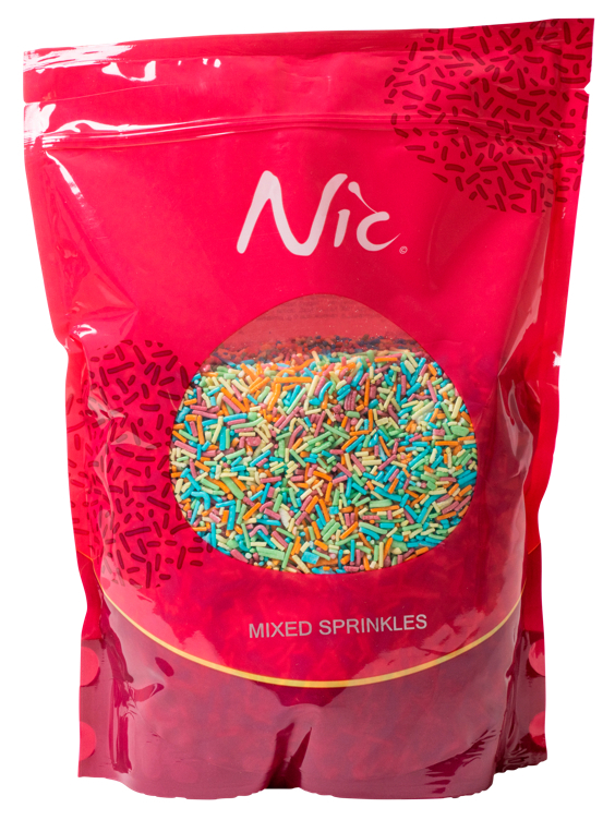 Kulørt tutti frutti strøssel 1kg