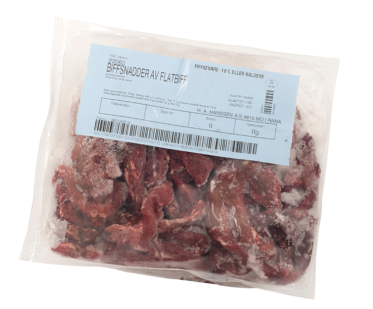 Biffstrimler av flatbiff   kg