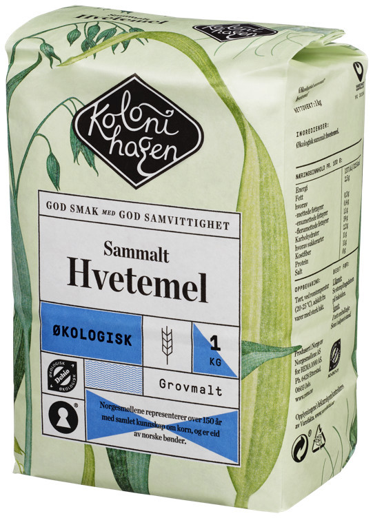 Hvetemel sammalt økol. 1kg
