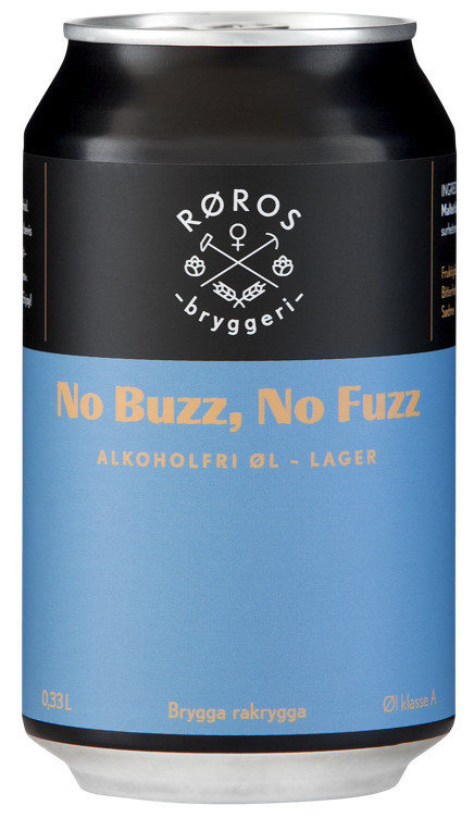 Røros bryggeri no buzz no fuzz alkoholfri øl bx   24x33cl