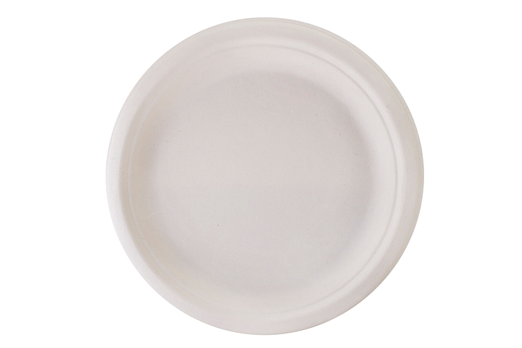 Fibertallerken 22cm hvit miljøvennlig   50stk