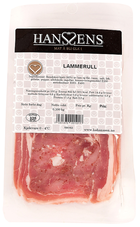 Lammerull skåret  100g