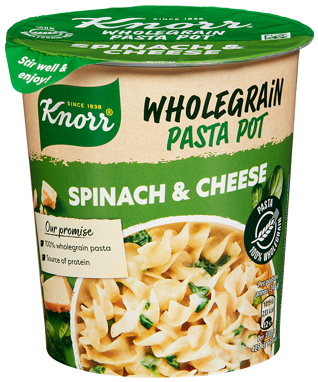 Snack pot wholegrain spinach & cheese  60g