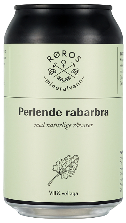 Perlende rabarbradrikk boks  24x33cl