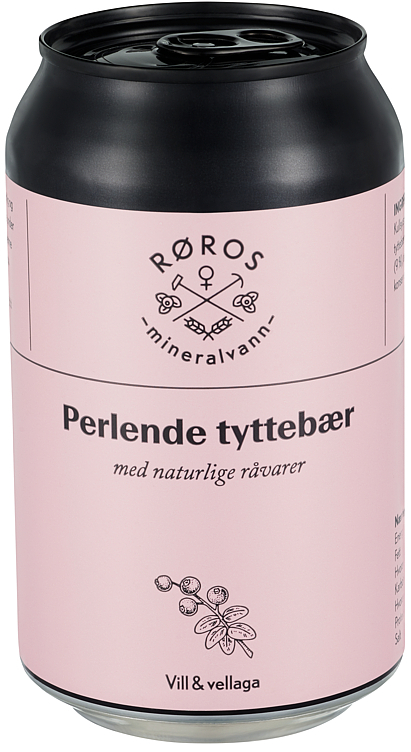 Perlende tyttebærdrikk boks  24x33cl