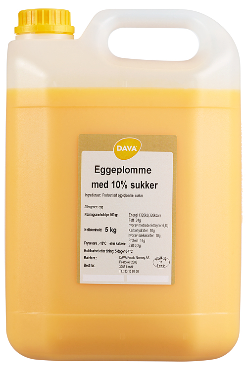 Eggeplomme med 10% sukker   5kg