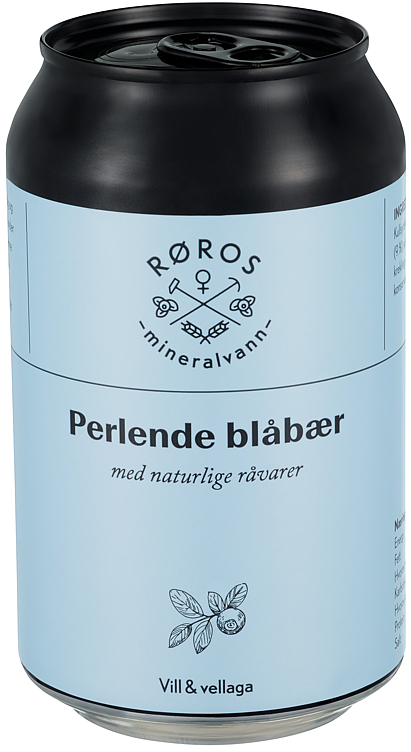 Perlende blåbærdrikk boks  24x33cl