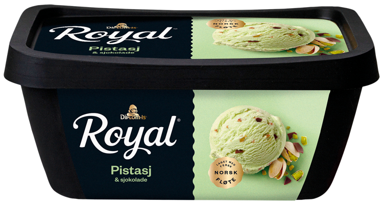 Royal pistasj & sjokolade  0,9l