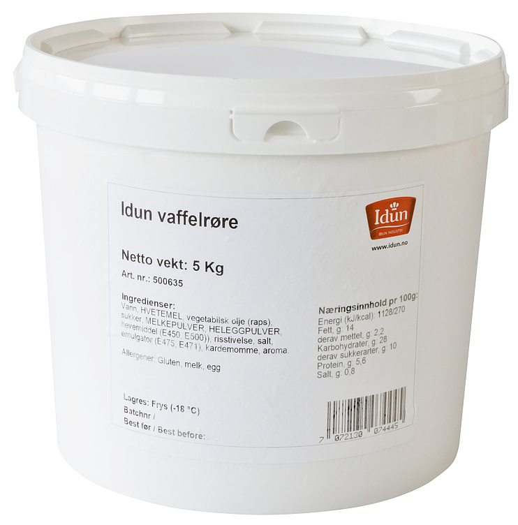 Idun vaffelrøre spann  5kg