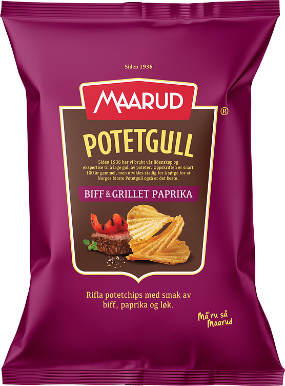 Potetgull biff&grillet paprika  200g