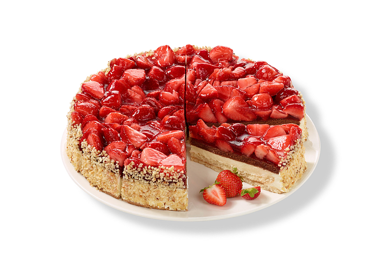 Jordbærkake oppdelt 12stk   2150g