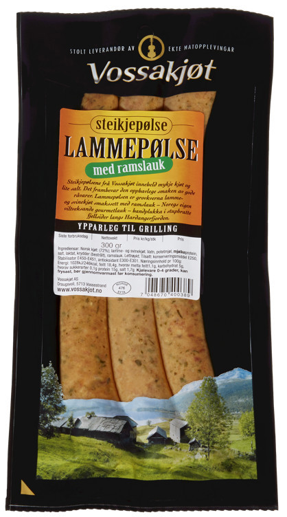 Lammepølse m/ ramslauk   300g