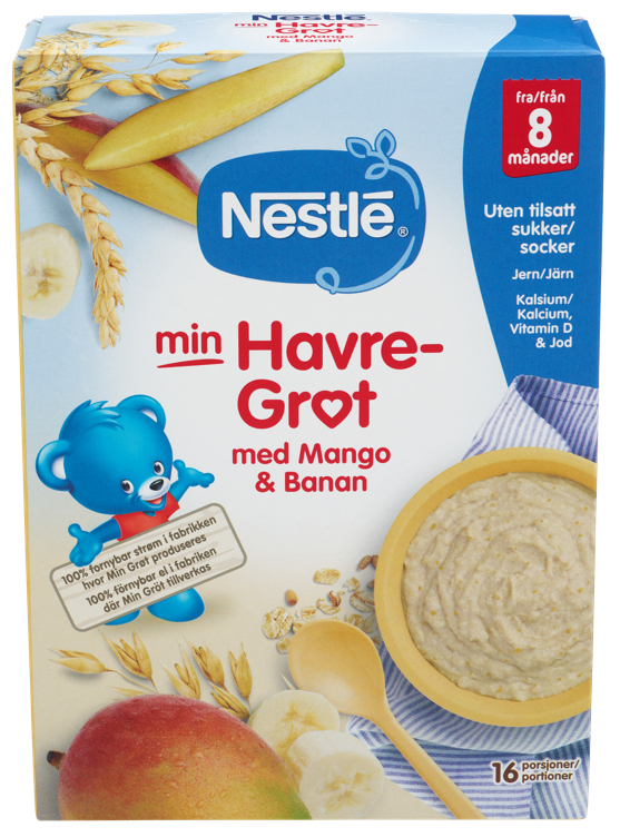 Mini grøt havre mango banan 8m   450g
