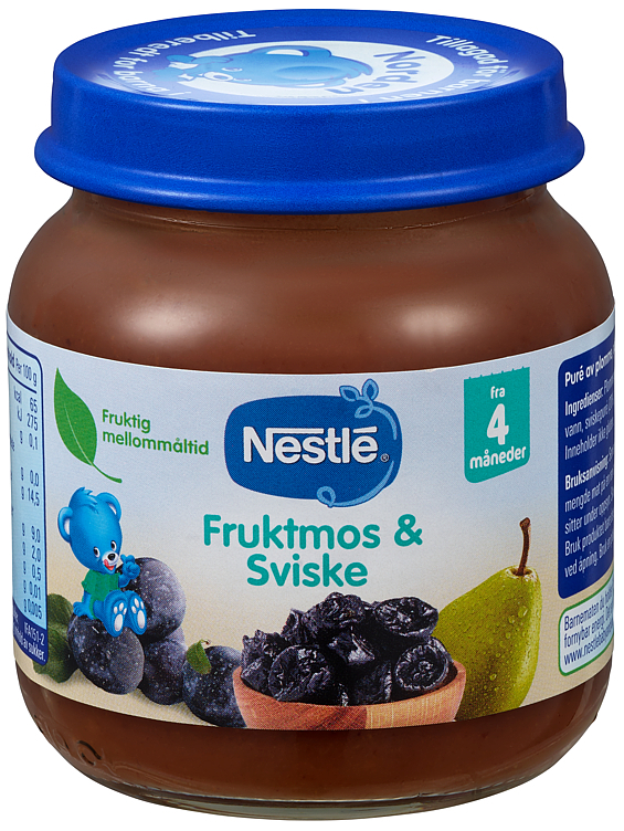 Naturnes fruktmos & sviske 4m  125g