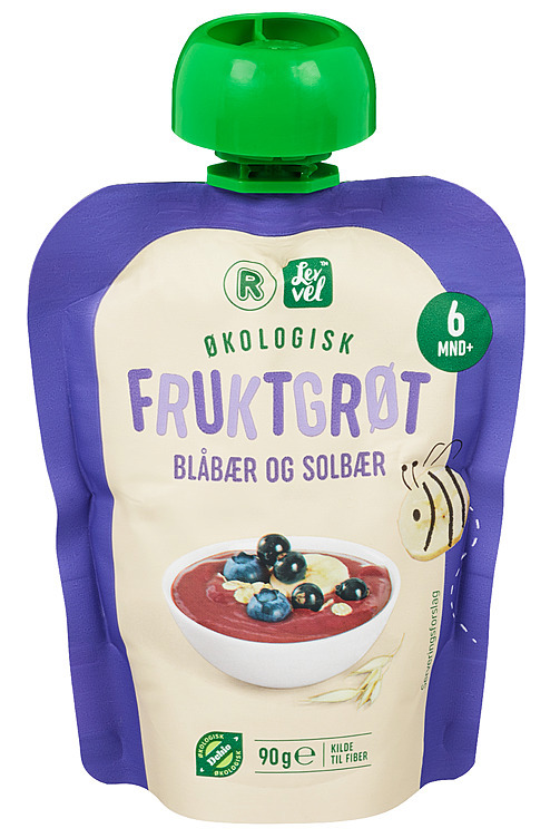 Fruktgrøt blåbær og solbær  90g