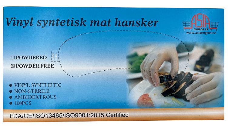 Hanske vinyl large   100stk