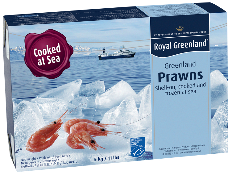 Reker 70/90, kokt m/skall, frys 5kg