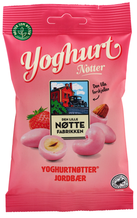 Yoghurtnøtter jordbær  70g