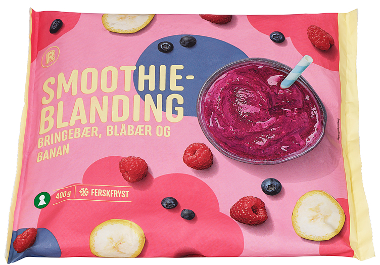 Smoothie bringebær og blåbær  400g