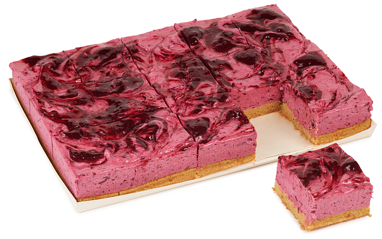 Cheesecake cassis slices  1450g