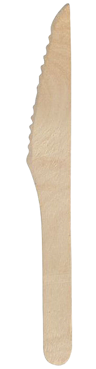 Kniv tre 16cm brun birketre komposterbar   100stk