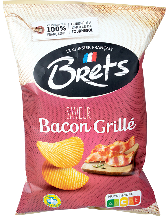 Potetchips m/grillet bacon  125g