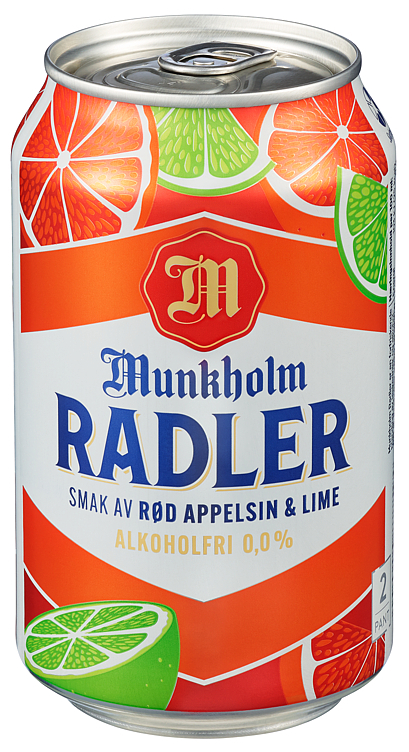 Munkholm radler red orange & lime bx   24x33cl