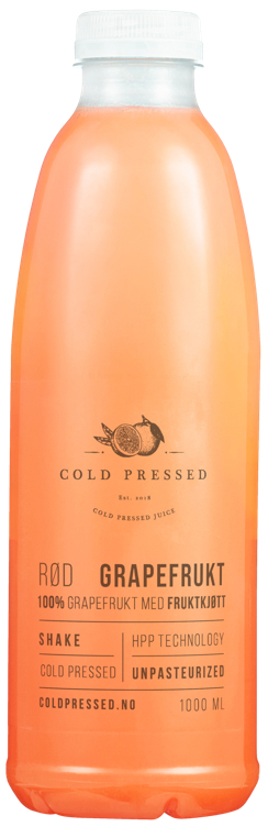 Kaldpresset juice rød grapefrukt hpp-juice  1l