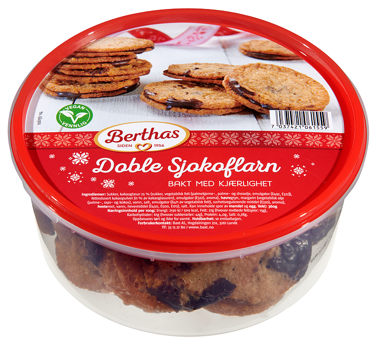 Doble sjokoflarn  380g