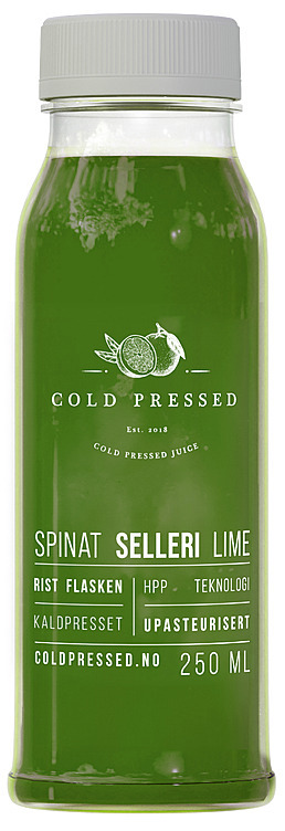 Kaldpresse juice spinat, selleri & lime  250ml