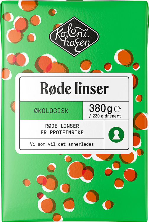 Røde linser økol.   380g