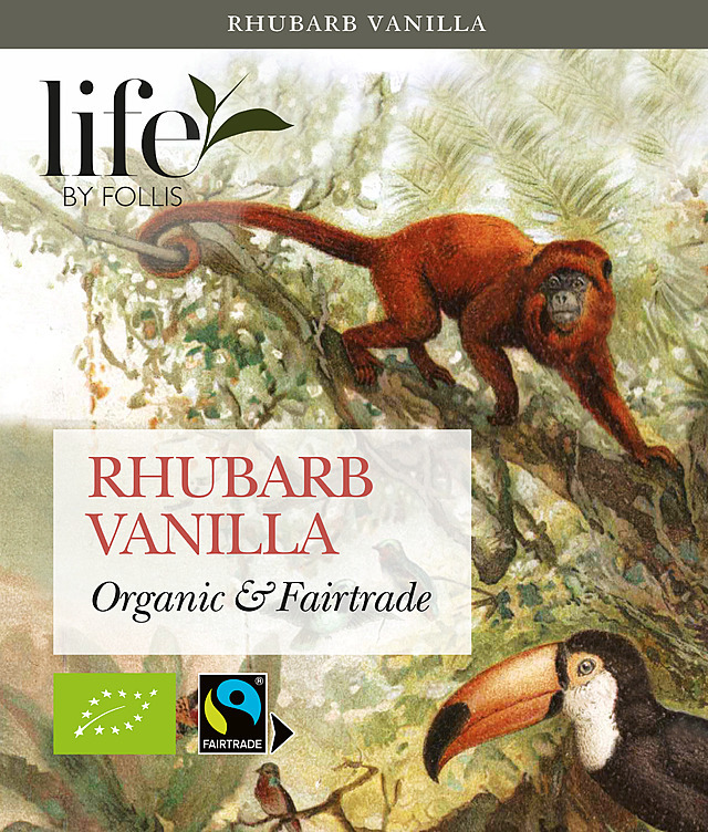 Rhubarb vanilla tea økologisk & fairtrade  20stk