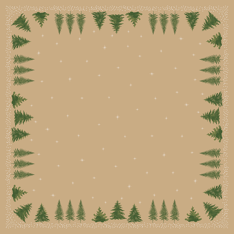 Snippduk biodunicel 84x84cm humble trees  20stk